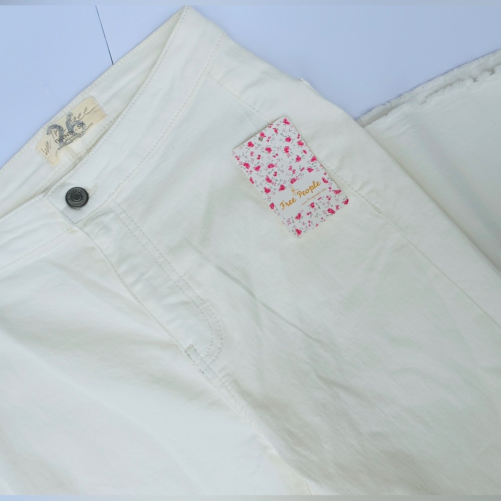 We The Free Cream Wide Flare Jeans